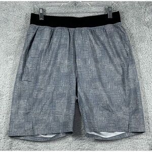 Zella Mens‎ Running Gym Workout Drawstring white gray Shorts S